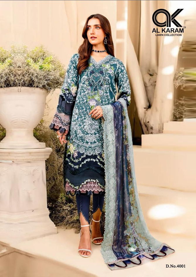 Firdous Vol 4 By Al Karam Cotton Printed Pakistani Dress Material Wholesale Online
